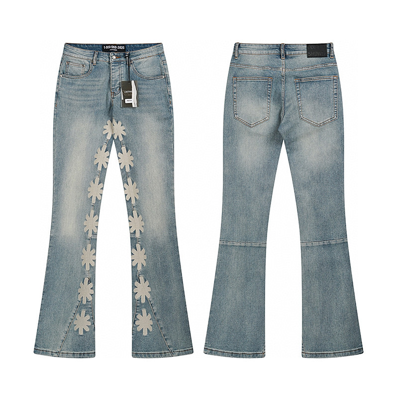 シンプルなヘビーデューティ刺繍高品質ヴィンテージウォッシュラ - Men'S Fashion Jeans And Boots のレビューと価格