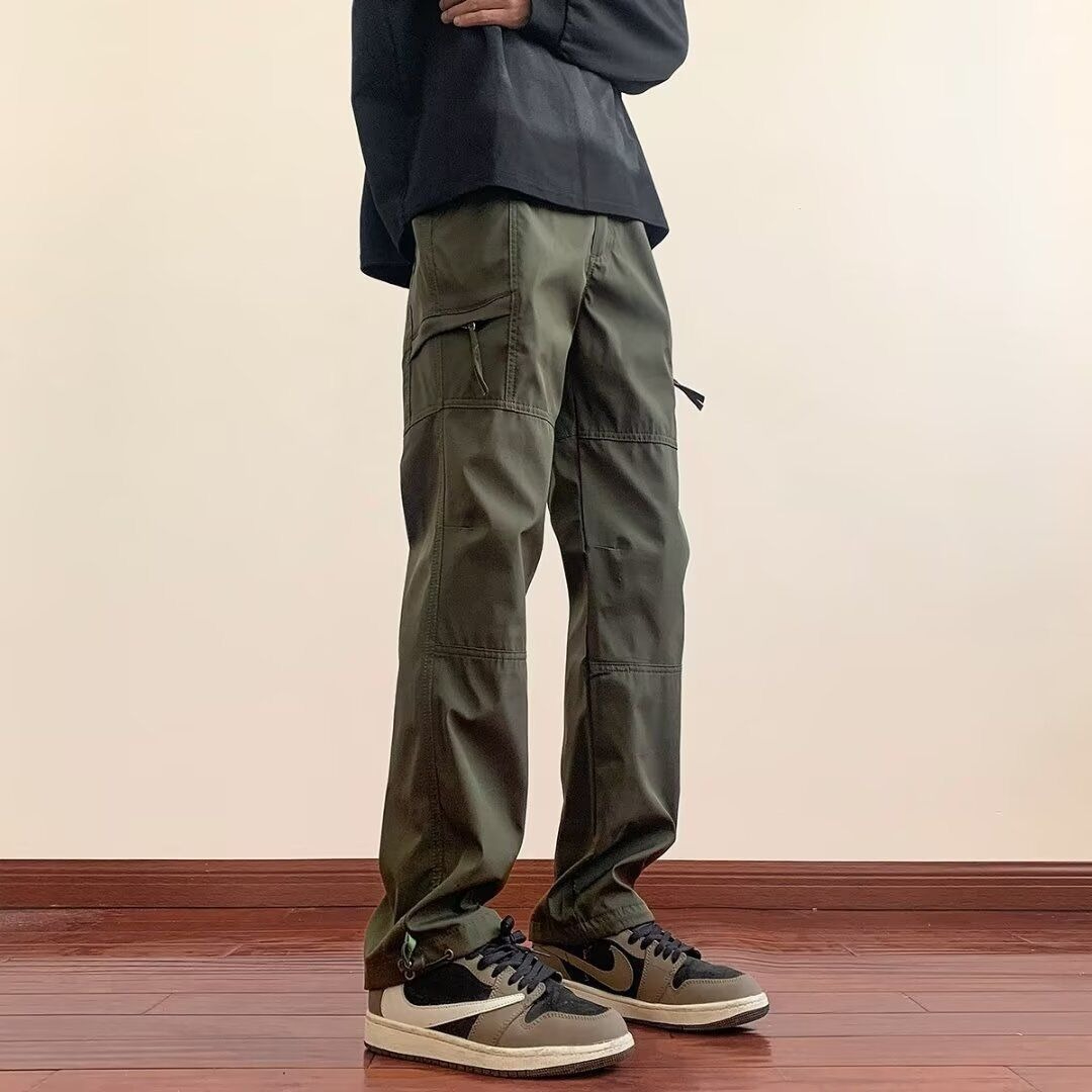 メンズカーゴパンツ ストレートレッグ 防風 防水 アーミーグ - Men'S Fashion Trousers のレビューと価格
