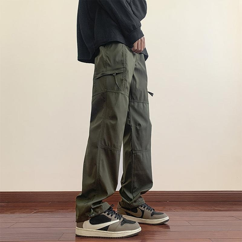 メンズカーゴパンツ ストレートレッグ 防風 防水 アーミーグ - Men'S Fashion Trousers のレビューと価格