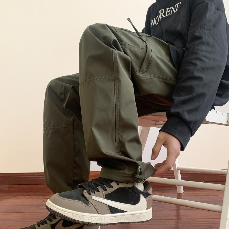 メンズカーゴパンツ ストレートレッグ 防風 防水 アーミーグ - Men'S Fashion Trousers のレビューと価格
