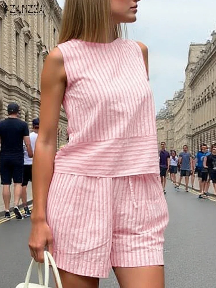 ZANZEA 夏の女性のショートスーツノースリーブタンク衣装 - Mens Fashion Summer 2025 のレビューと価格