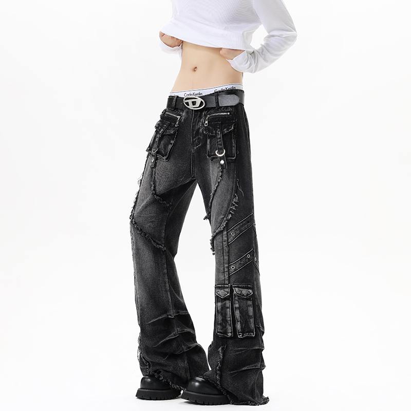 男性パーソナライズされたストリートジーンズジッパーパッチワー - Men'S Fashion Jeans And Boots のレビューと価格