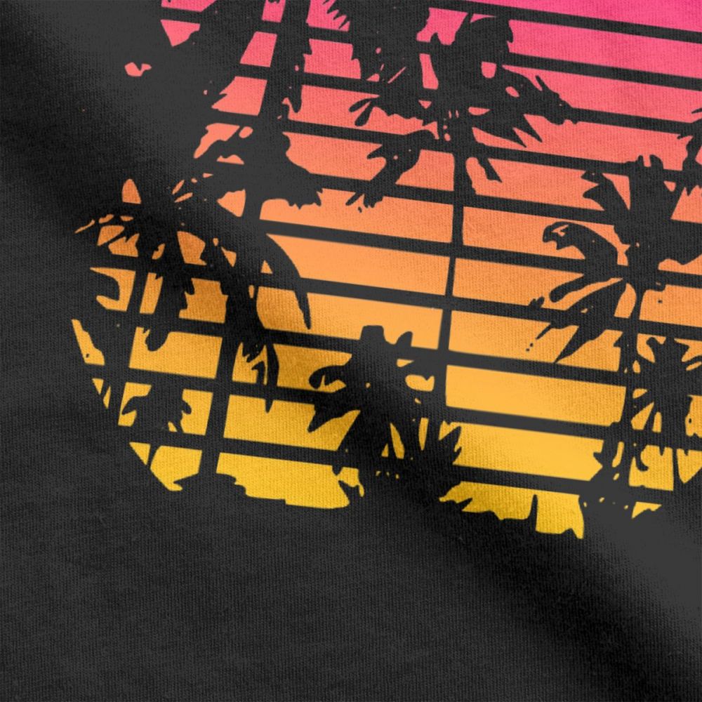 サンセットパームツリーヴィンテージTシャツ80年代合成波服蒸 - Men'S Fashion From The 80S のレビューと価格