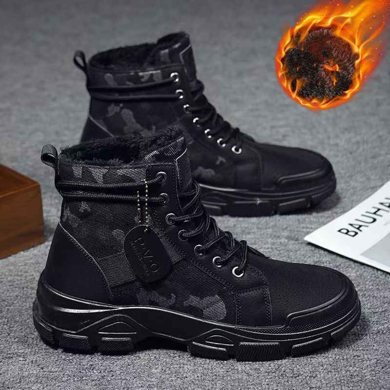 2025年冬迷彩柄保温厚底メンズブーツ　おしゃれで個性的なカ - Men'S Fashion Jeans And Boots のレビューと価格