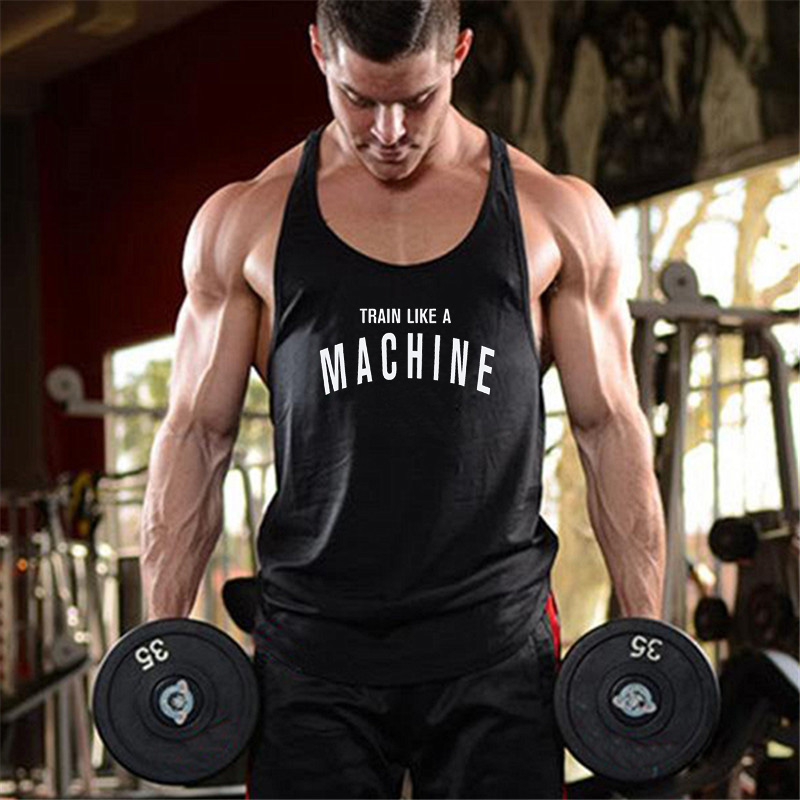 メンズジムボディービルスポーツ服綿ノースリーブタンクトップフ - Muscle Tee Workout のレビューと価格