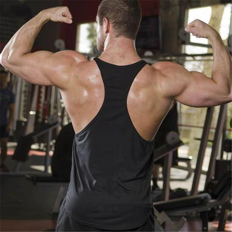 メンズジムボディービルスポーツ服綿ノースリーブタンクトップフ - Muscle Tee Workout のレビューと価格