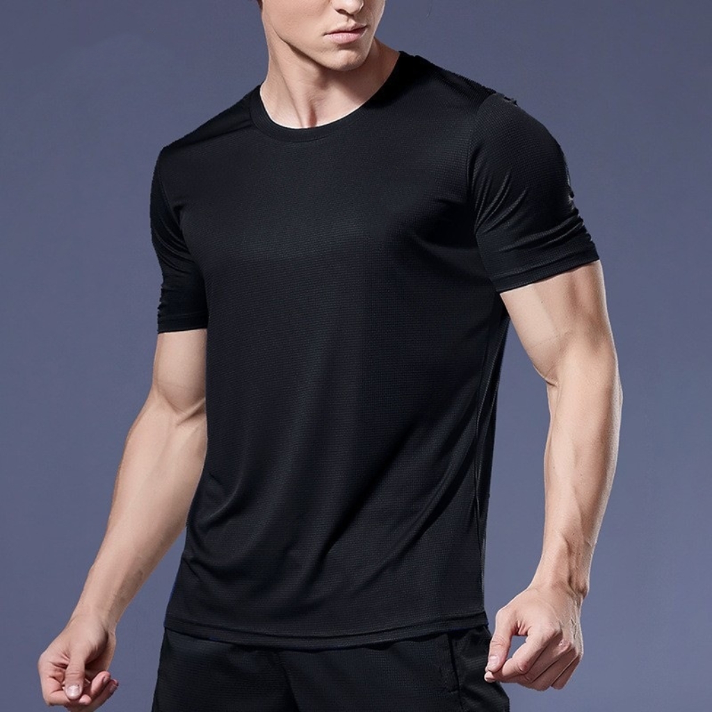 速乾性メンズランニングシャツフィットネス圧縮ジムポリエステル - Muscle Tee Workout のレビューと価格