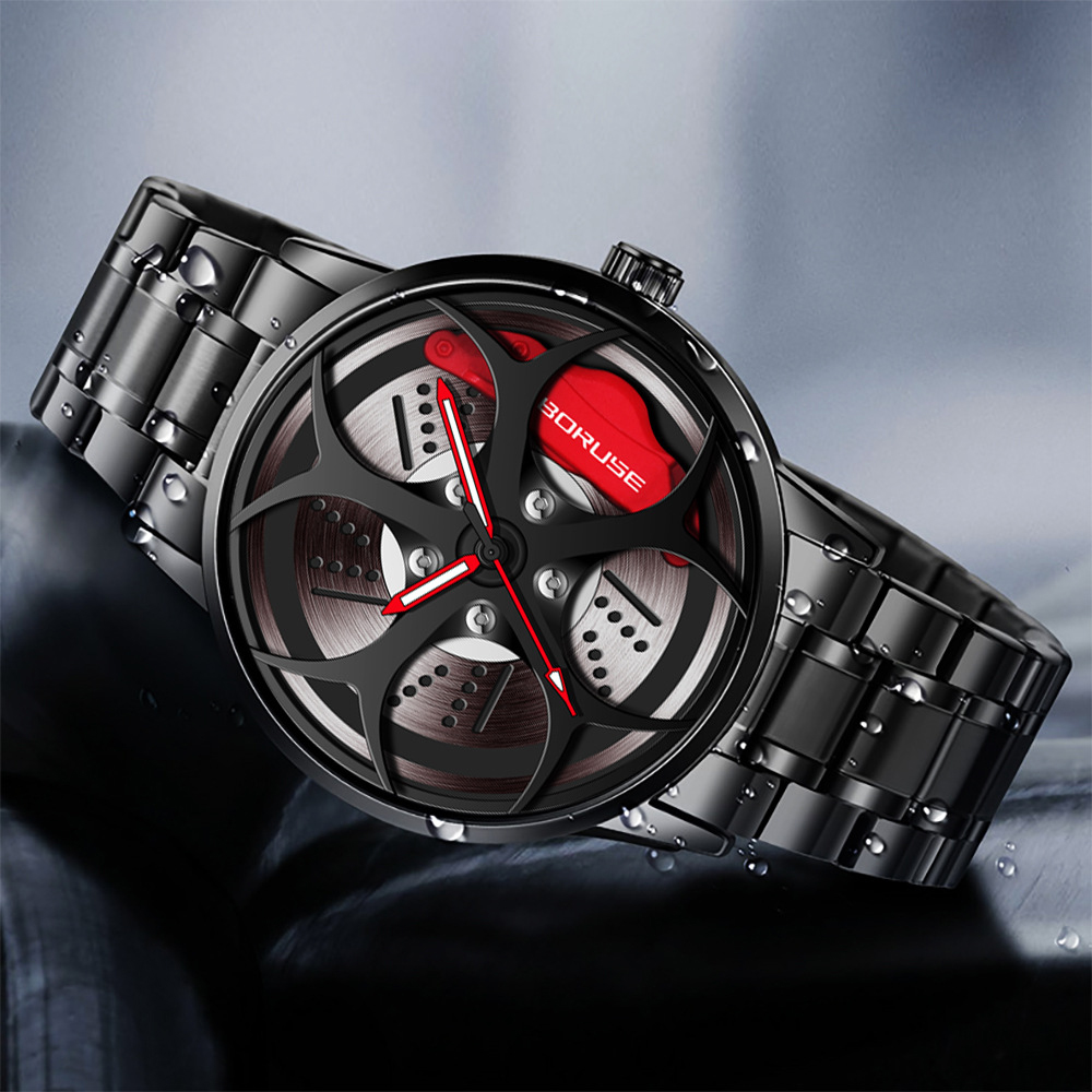 男性用高級車時計セット,防水クォーツ腕時計,ステンレス鋼,ハ - Men'S Fashion Hub のレビューと価格