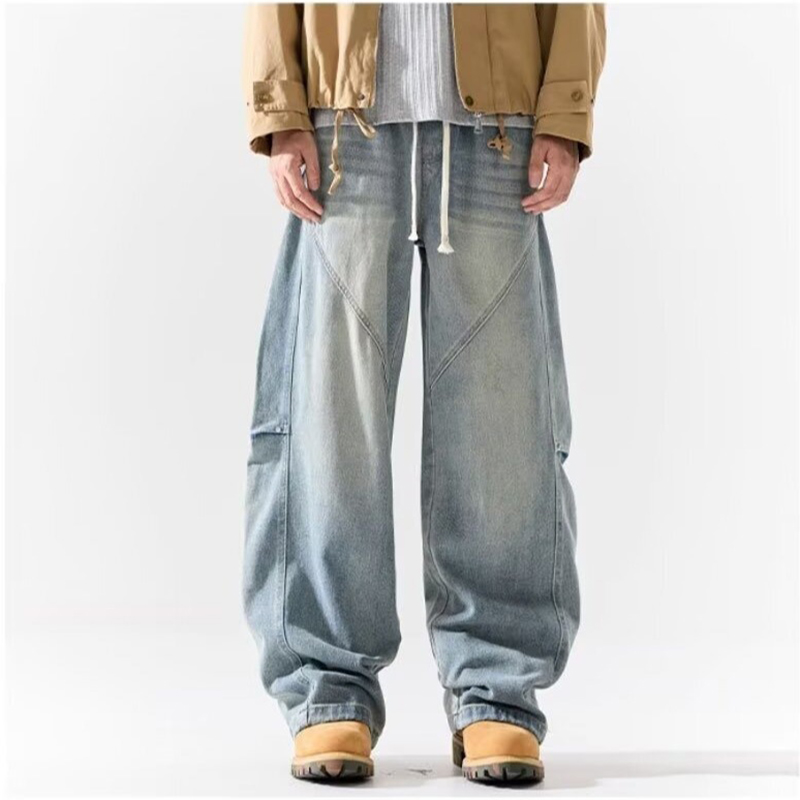 ヴィンテージメンズストレートレッグアメリカンスタイルデニムパ - Men'S Fashion Jeans And Boots のレビューと価格