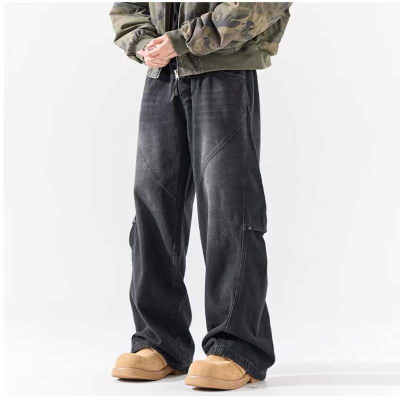 ヴィンテージメンズストレートレッグアメリカンスタイルデニムパ - Men'S Fashion Jeans And Boots のレビューと価格