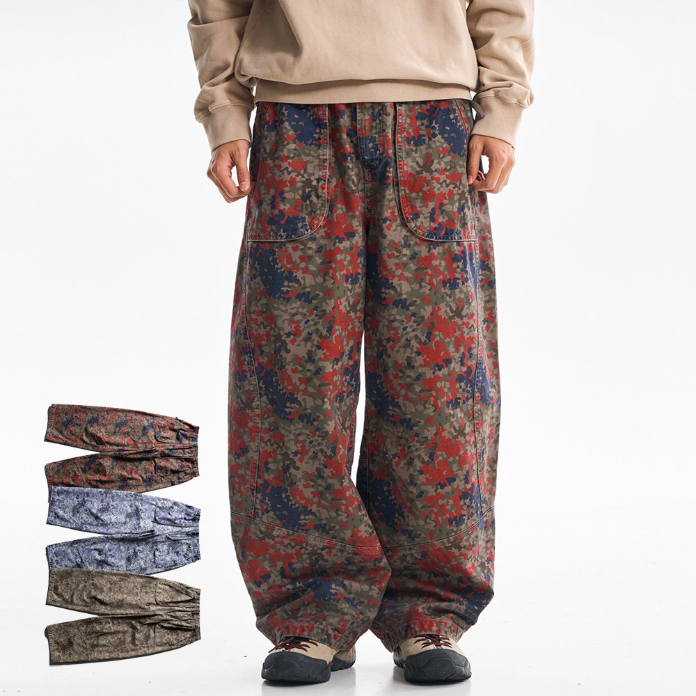 高品質プリントコットンカーゴパンツ男性ストリートファッション - Men'S Fashion Trousers のレビューと価格