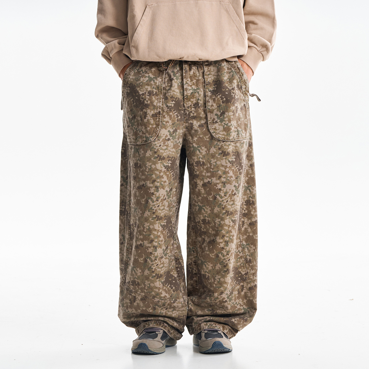 高品質プリントコットンカーゴパンツ男性ストリートファッション - Men'S Fashion Trousers のレビューと価格