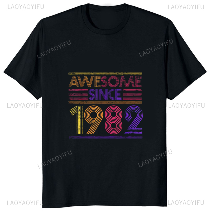男性用ヴィンテージプリントTシャツ,カジュアルなストリートウ - Men'S Fashion From The 80S のレビューと価格